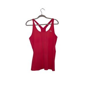 Under Armour hot pink athletic tank top no size compares to a L/XL